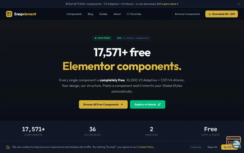 Screenshot of Snapelement