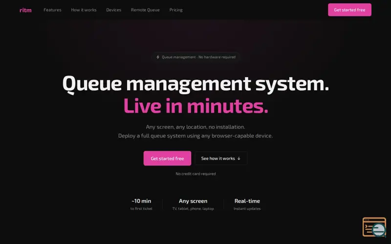 Screenshot of Ritm | Queue management system