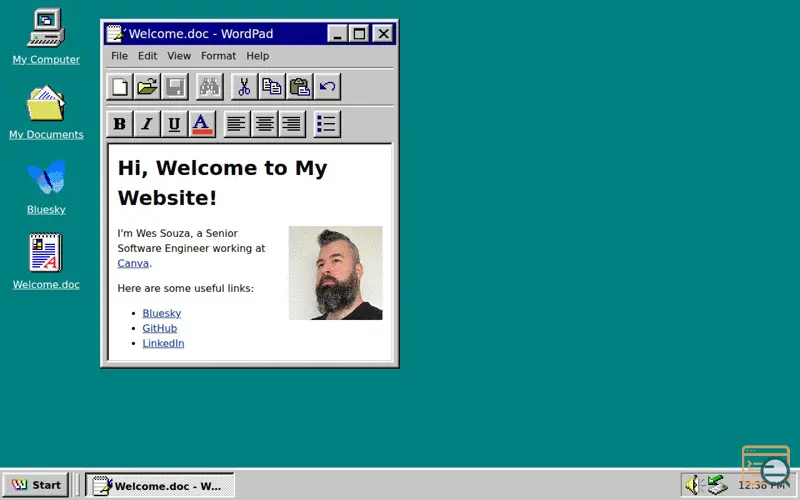 Screenshot of Wes