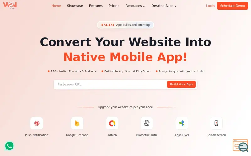 Screenshot of Webtonative