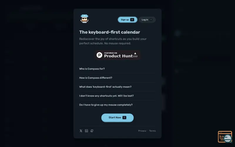 Screenshot of Compass Calendar