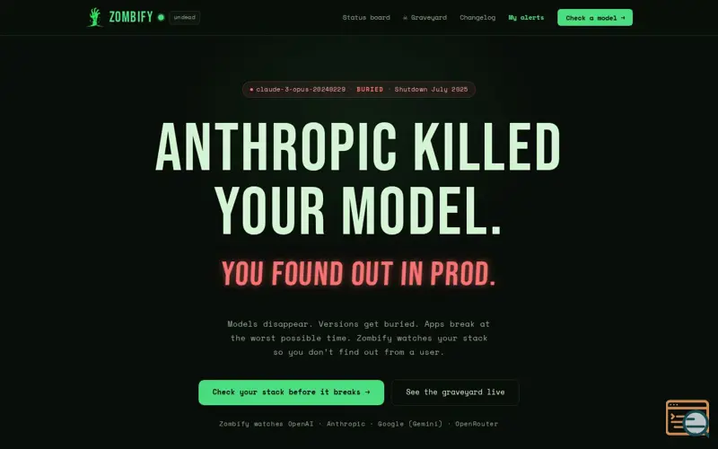 Screenshot of Zombify
