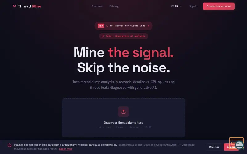 Screenshot of ThreadMine