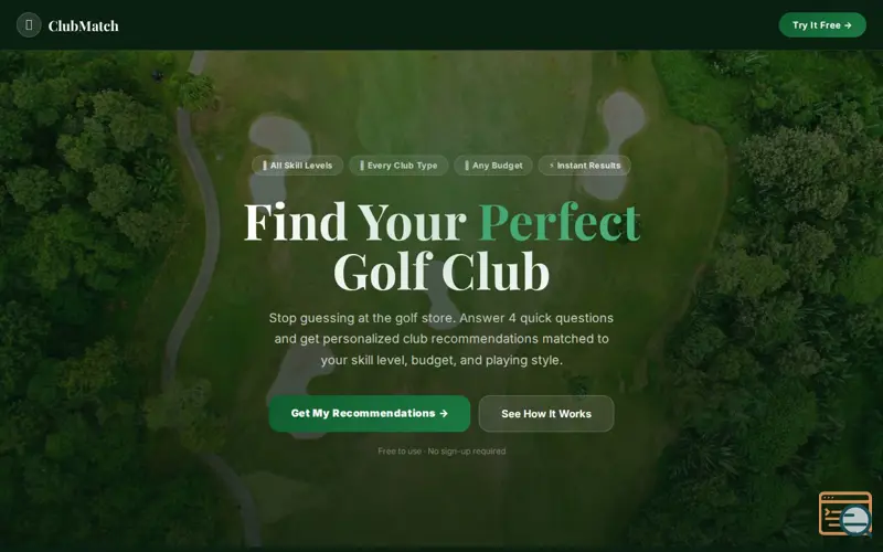 Screenshot of ClubMatch