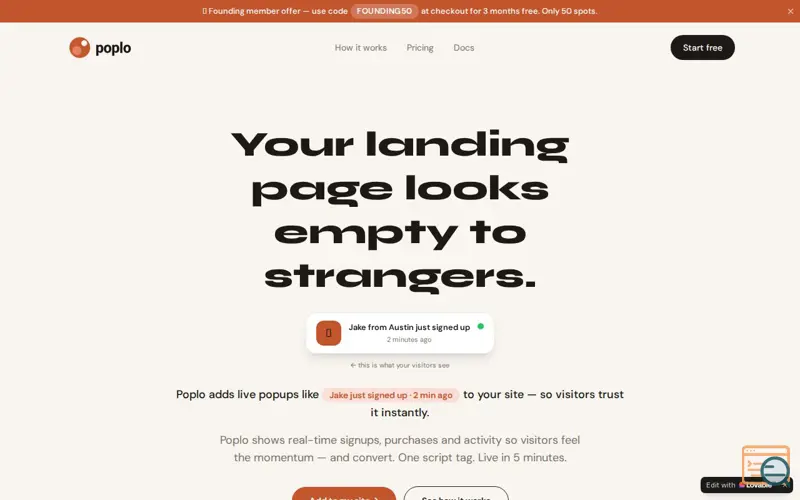 Screenshot of Poplo