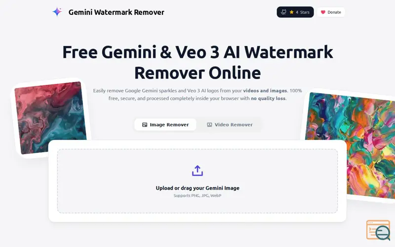 Screenshot of Gemini Watermark Remover