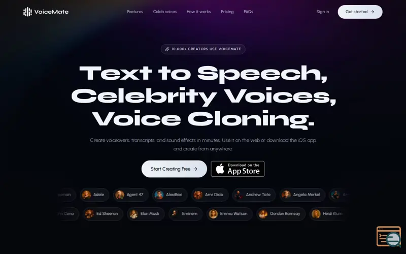 Screenshot of VoiceMate