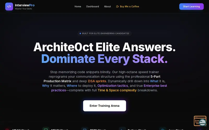 Screenshot of InterviewPro