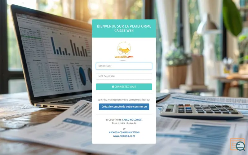 Screenshot of CAISSEWEB