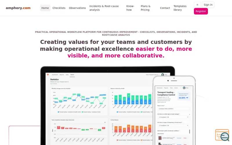 Screenshot of amphory.com