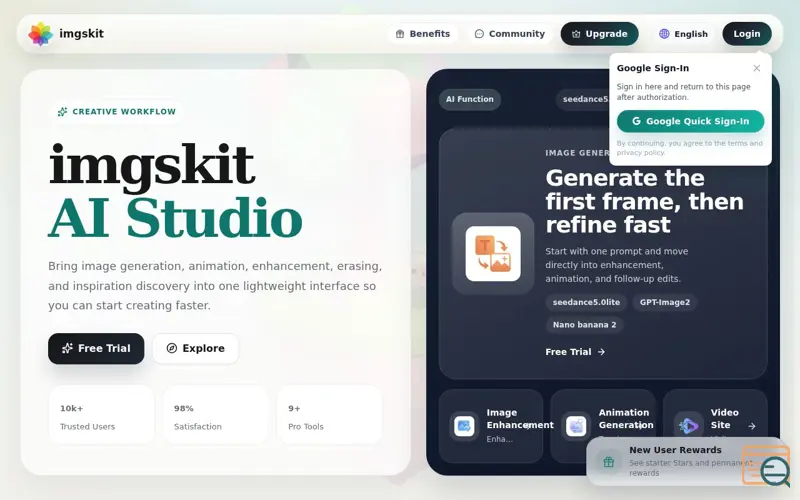 Screenshot of imgskit