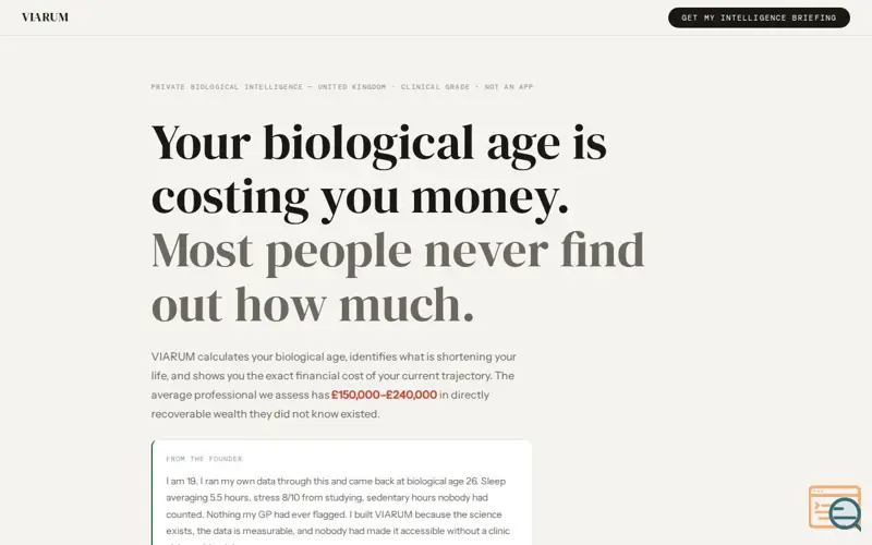 Screenshot of VIARUM 