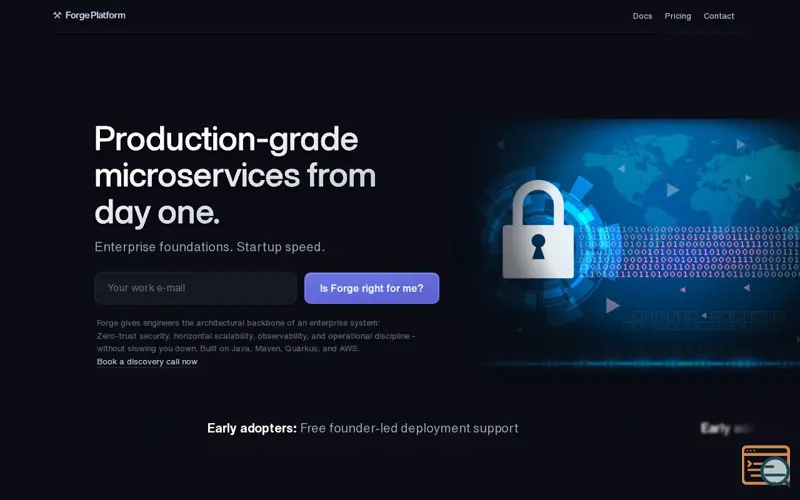 Screenshot of Forge Platform
