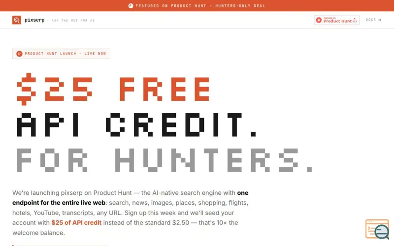 Screenshot of pixserp