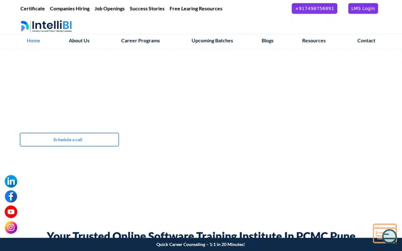 Screenshot of IntelliBI Innovations Technologies