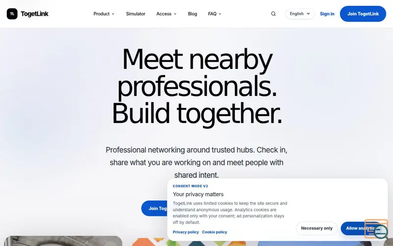 Screenshot of TogetLink