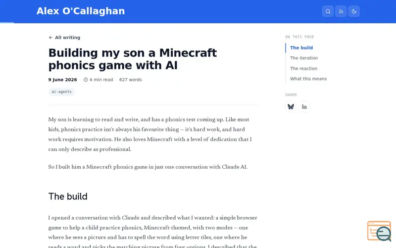 Screenshot of Alexocallaghan