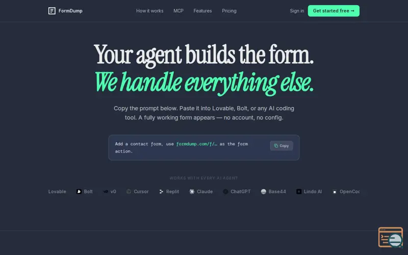 Screenshot of Form Dump