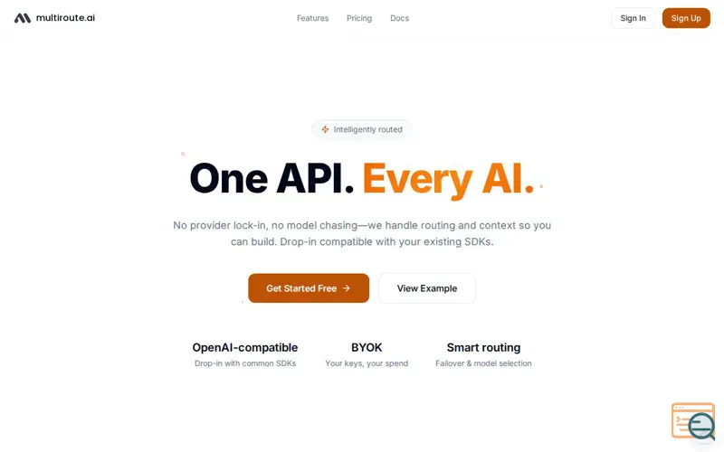 Screenshot of Multiroute AI - smart LLM router
