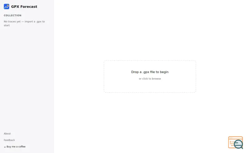 Screenshot of GPX Forecast