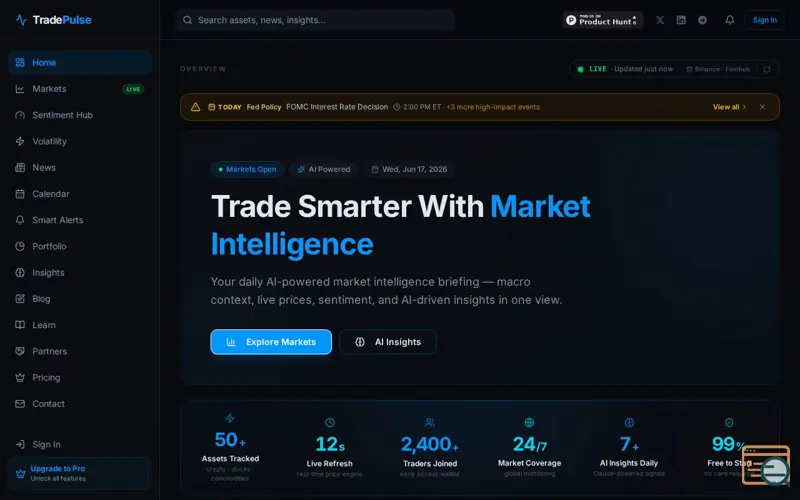 Screenshot of TradePulse