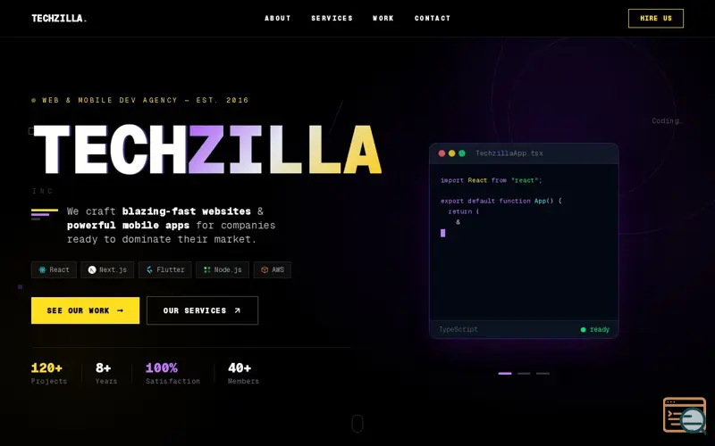 Screenshot of Techzilla Inc.