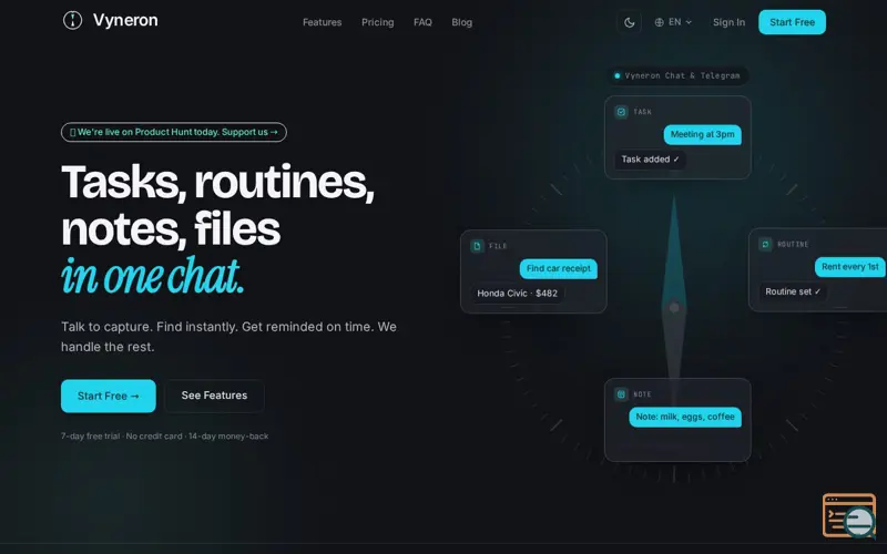Screenshot of Vyneron