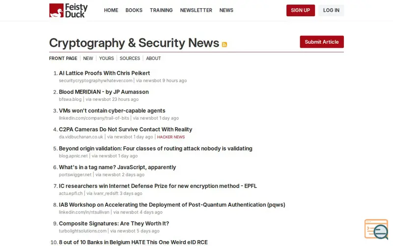 Screenshot of Feistyduck