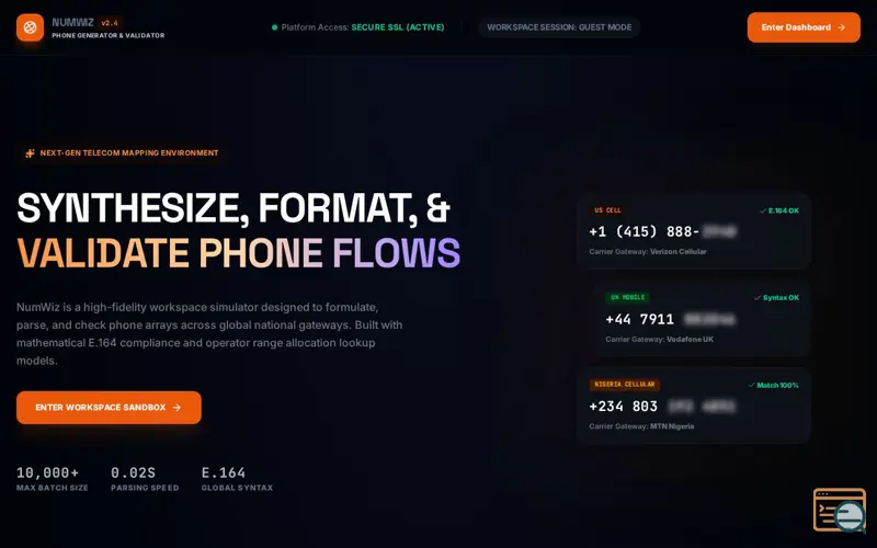 Screenshot of NumWizard