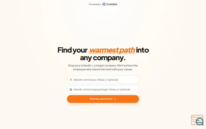 Screenshot of WarmIntro