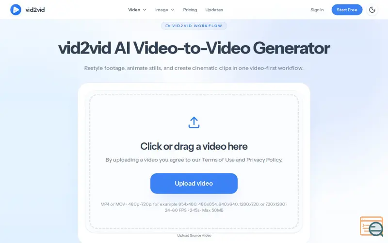 Screenshot of vid2vid