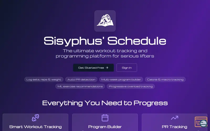 Screenshot of Sisyphus' Schedule