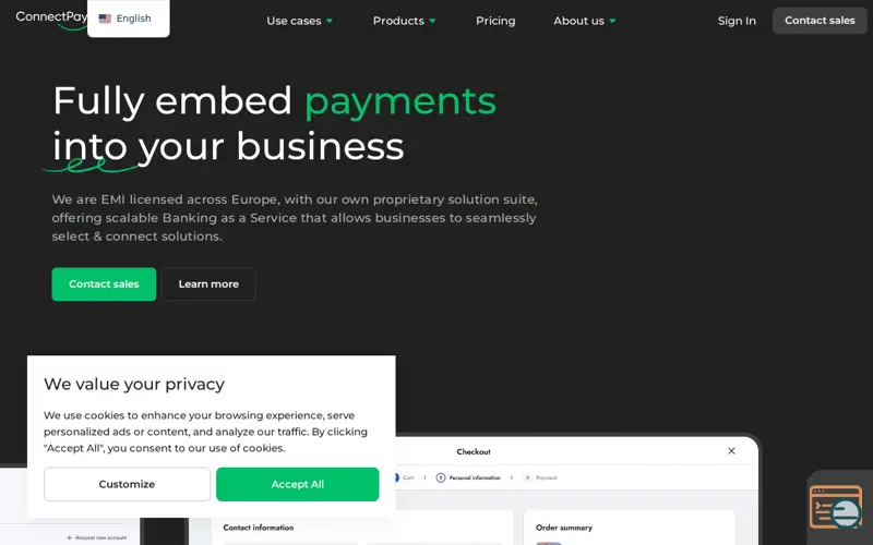 Screenshot of ConnectPay