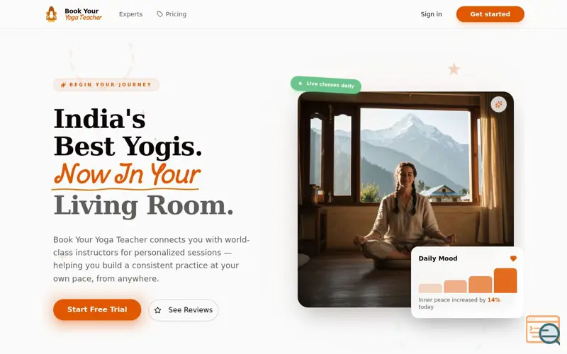 Screenshot of Bookyour Yoga Teacher