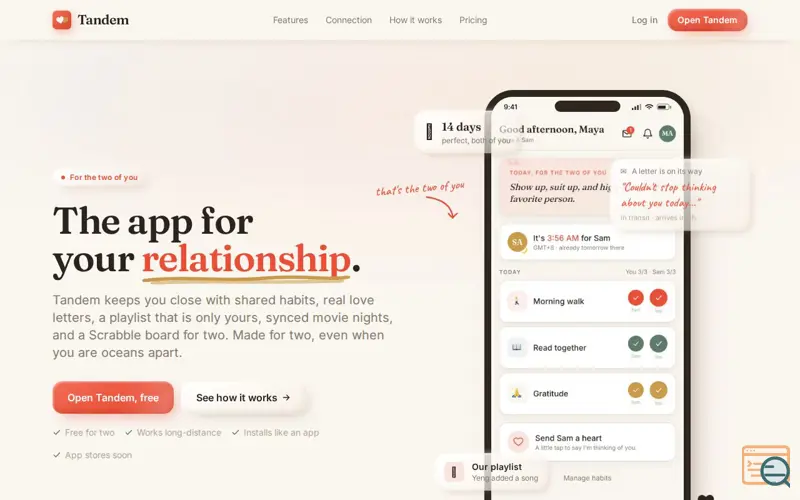 Screenshot of Tandem