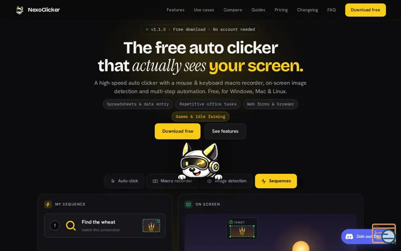 Screenshot of NexoClicker