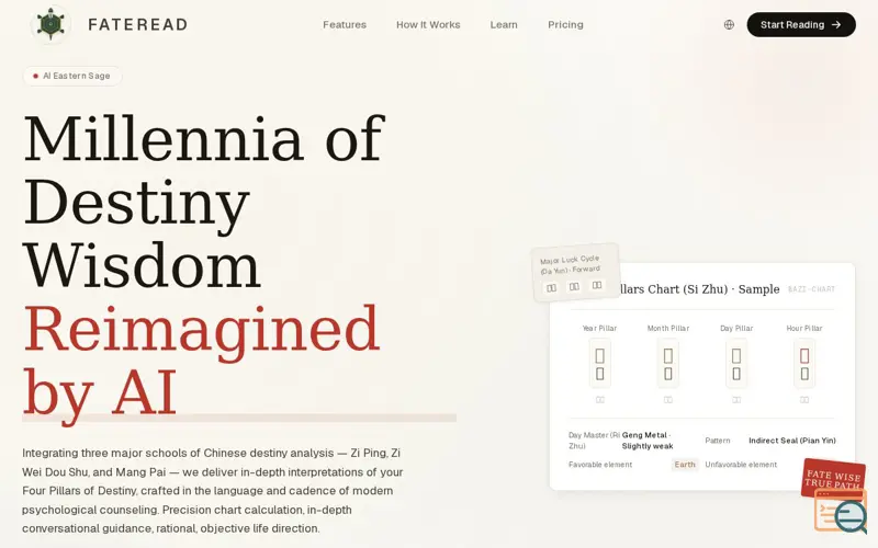 Screenshot of FateRead