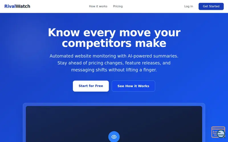 Screenshot of RivalWatch