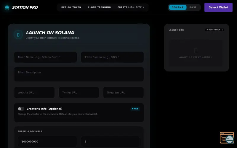 Screenshot of Token Station Pro
