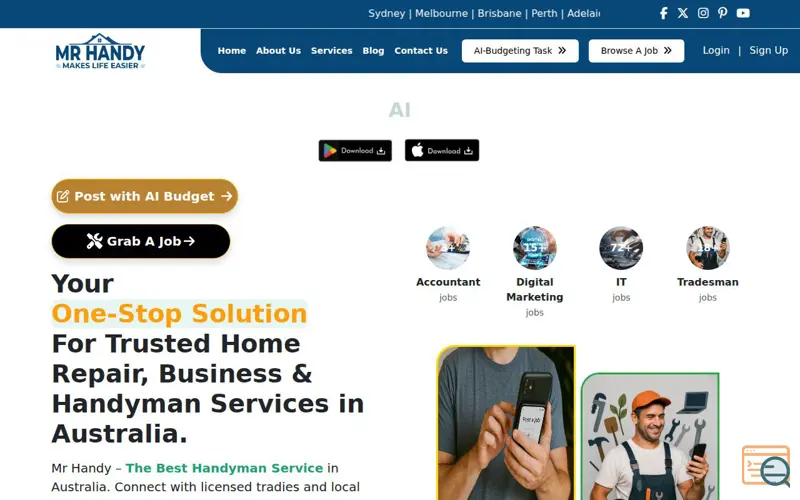 Screenshot of Mr Handy