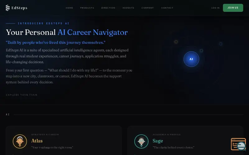Screenshot of EdSteps AI