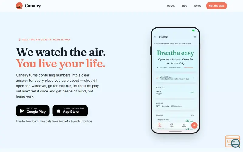 Screenshot of Canairy