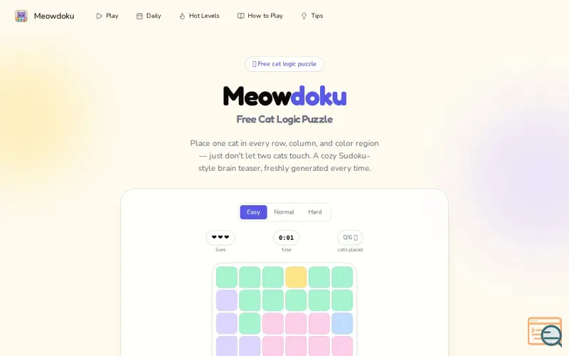 Screenshot of Meowdoku