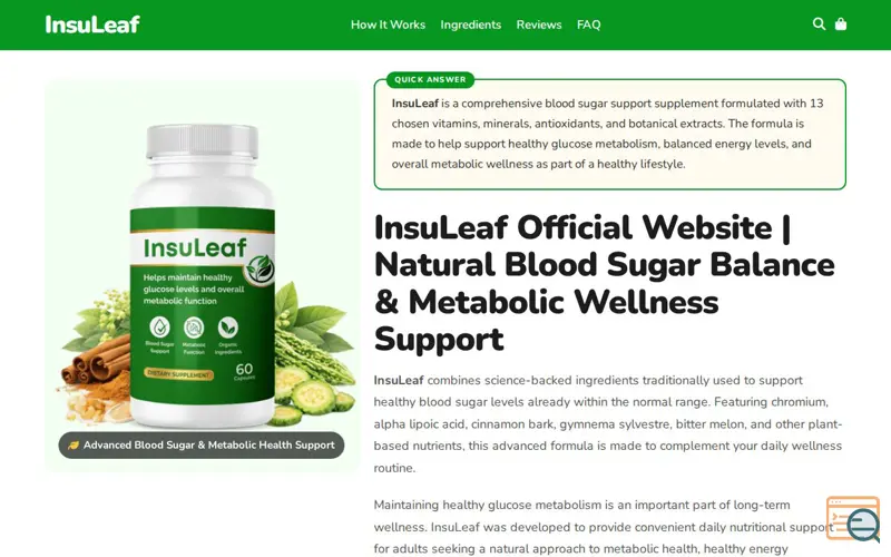Screenshot of InsuLeaf Official