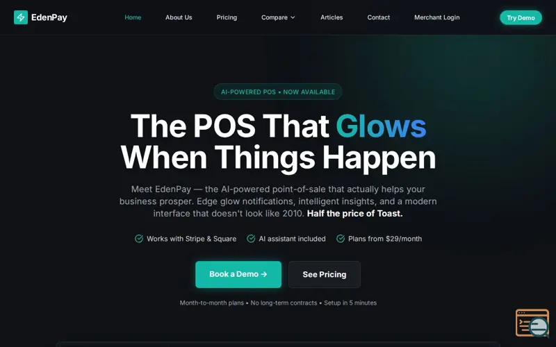 Screenshot of EdenPay