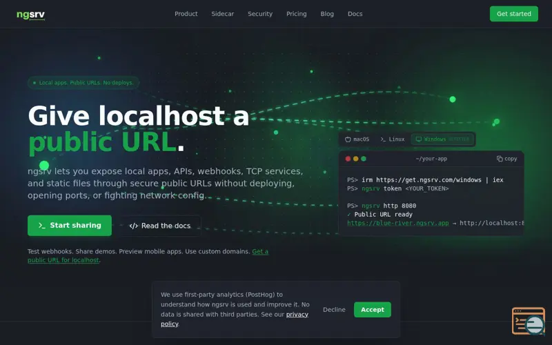 Screenshot of NGSRV