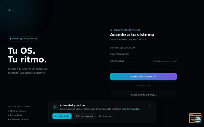 Screenshot of RIVEL
