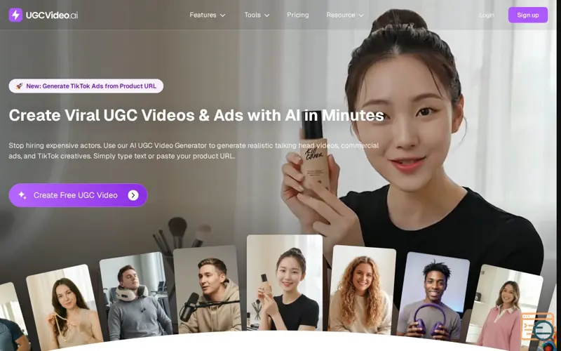 Screenshot of UGCVideo.ai