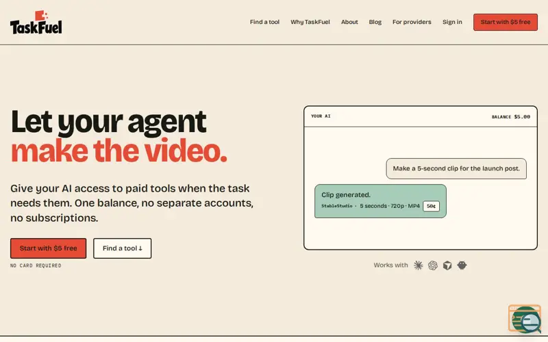 Screenshot of TaskFuel — your agent is smart, but broke