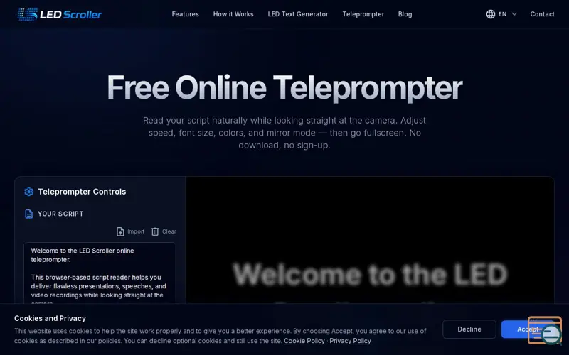 Screenshot of text prompt